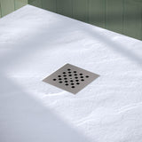 BRAUER Douchebak Asteroid 90x120 incl. antislip en antibacterieel mineraalmarmer mat wit DB-AS90120MW