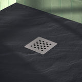BRAUER Douchebak Asteroid 90x160 incl. antislip en antibacterieel mineraalmarmer mat zwart DB-AS90160MZ
