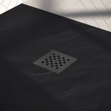 BRAUER Douchebak Asteroid 90x160 incl. antislip en antibacterieel mineraalmarmer mat zwart DB-AS90160MZ