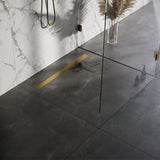 BRAUER Douchegoot met multifunctioneel rooster en flens 7 x 100 goud geborsteld PVD DR-MRF100GG