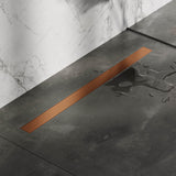 BRAUER Douchegoot met multifunctioneel rooster en flens 7 x 100 koper geborsteld PVD DR-MRF100GK