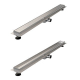 BRAUER Douchegoot met multifunctioneel rooster en flens 7 x 100 RVS geborsteld DR-MRF100NG