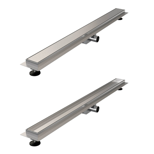 BRAUER Douchegoot met multifunctioneel rooster en flens 7 x 100 RVS geborsteld DR-MRF100NG