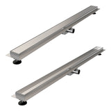 BRAUER Douchegoot met multifunctioneel rooster en flens 7 x 120 RVS geborsteld DR-MRF120NG