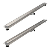 BRAUER Douchegoot met multifunctioneel rooster en flens 7 x 140 RVS geborsteld DR-MRF140NG