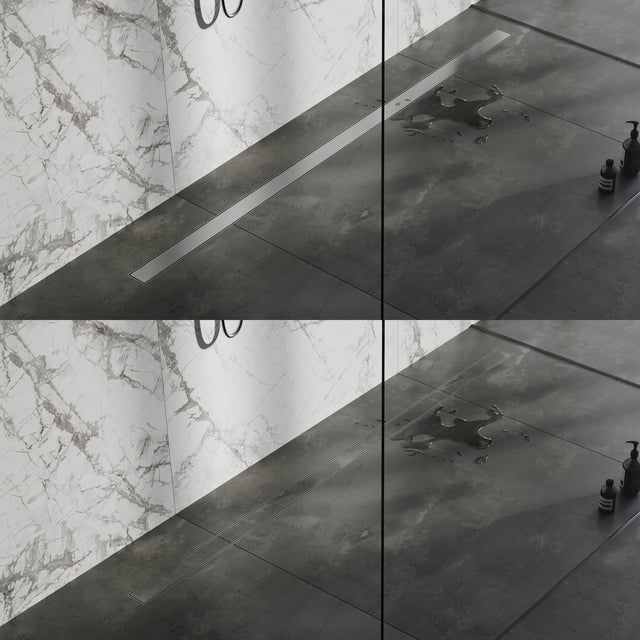 BRAUER Douchegoot met multifunctioneel rooster en flens 7 x 200 RVS geborsteld DR-MRF200NG