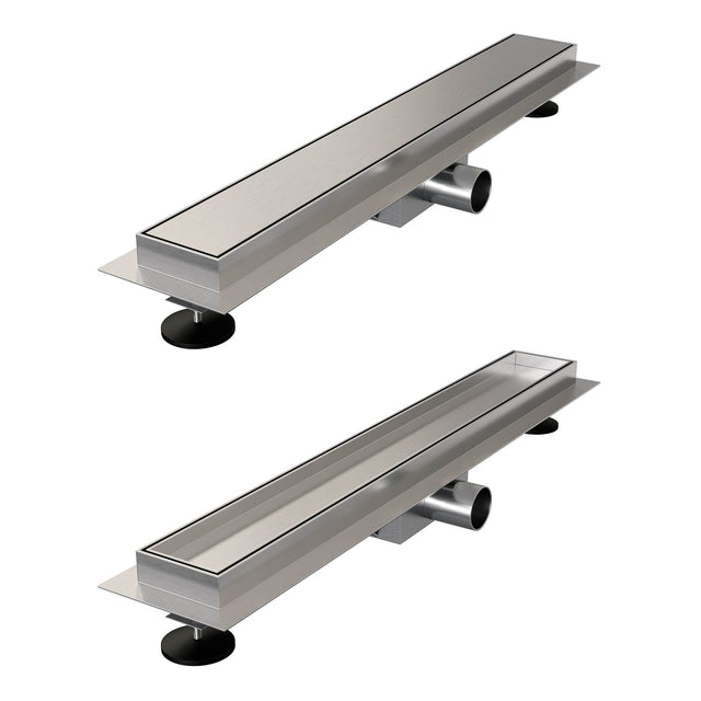 BRAUER Douchegoot met multifunctioneel rooster en flens 7 x 50 RVS geborsteld DR-MRF50NG