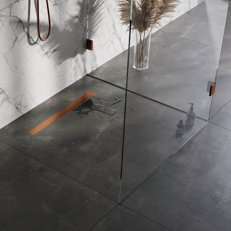 BRAUER Douchegoot met multifunctioneel rooster en flens 7 x 80 koper geborsteld PVD