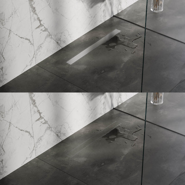 BRAUER Douchegoot met multifunctioneel rooster en flens 7 x 80 RVS geborsteld DR-MRF80NG