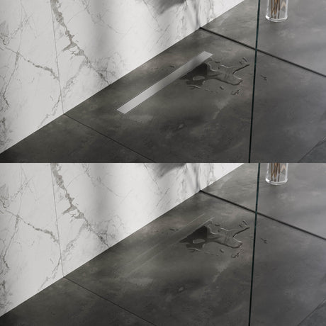 BRAUER Douchegoot met multifunctioneel rooster en flens 7 x 80 RVS geborsteld