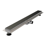 BRAUER Douchegoot met multifunctioneel rooster en flens 7 x 80 mat zwart DR-MRF80S