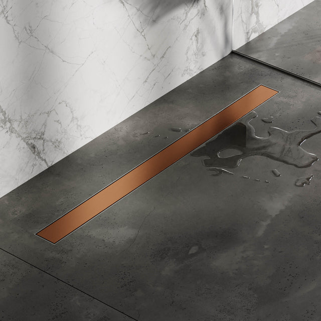 BRAUER Douchegoot met multifunctioneel rooster en flens 7 x 90 koper geborsteld PVD DR-MRF90GK