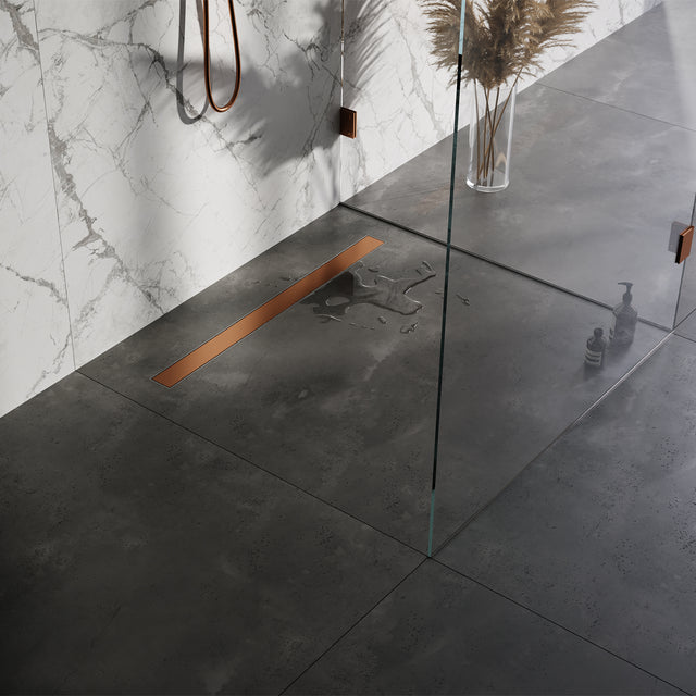 BRAUER Douchegoot met multifunctioneel rooster en flens 7 x 90 koper geborsteld PVD DR-MRF90GK