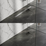 BRAUER Douchegoot met multifunctioneel rooster en flens 7 x 90 RVS geborsteld DR-MRF90NG