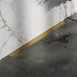 BRAUER Douchegoot met multifunctioneel rooster en flens voor wandmontage 7 x 100 goud geborsteld PVD DR-MRFW100GG