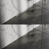 BRAUER Douchegoot met multifunctioneel rooster en flens voor wandmontage 7 x 100 RVS geborsteld DR-MRFW100NG