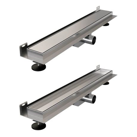 BRAUER Douchegoot met multifunctioneel rooster en flens voor wandmontage 7 x 60 RVS geborsteld