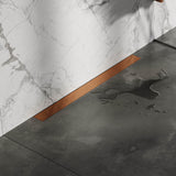 BRAUER Douchegoot met multifunctioneel rooster en flens voor wandmontage 7 x 70 koper geborsteld PVD DR-MRFW70GK