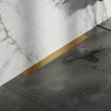 BRAUER Douchegoot met multifunctioneel rooster en flens voor wandmontage 7 x 80 goud geborsteld PVD DR-MRFW80GG