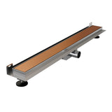BRAUER Douchegoot met multifunctioneel rooster en flens voor wandmontage 7 x 80 koper geborsteld PVD