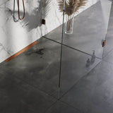 BRAUER Douchegoot met multifunctioneel rooster en flens voor wandmontage 7 x 80 koper geborsteld PVD