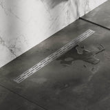 BRAUER Douchegoot met standaard rooster en flens 7 x 100 RVS geborsteld DR-SRF100NG