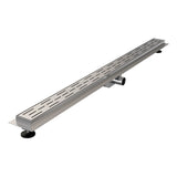 BRAUER Douchegoot met standaard rooster en flens 7 x 110 RVS geborsteld DR-SRF110NG