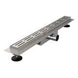 BRAUER Douchegoot Small met standaard rooster en flens 5 x 60 RVS geborsteld