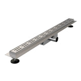BRAUER Douchegoot Small met standaard rooster en flens 5 x 80 RVS geborsteld