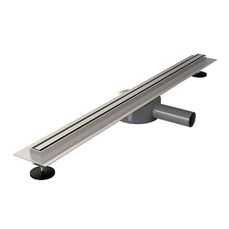 BRAUER Douchegoot XS met flens en draaibare sifon 3 x 90 RVS geborsteld