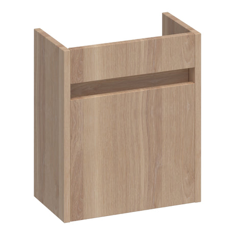 BRAUER Adore fonteinkast 40 met 1 deur greeploos linksdraaiend lamellen eiken naturel FO-AR40LLEN
