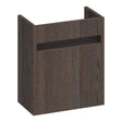 BRAUER Adore fonteinkast 40 met 1 deur greeploos linksdraaiend lamellen eiken zwart FO-AR40LLEZ