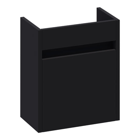 BRAUER Adore fonteinkast 40 met 1 deur greeploos linksdraaiend mat zwart FO-AR40LMZ