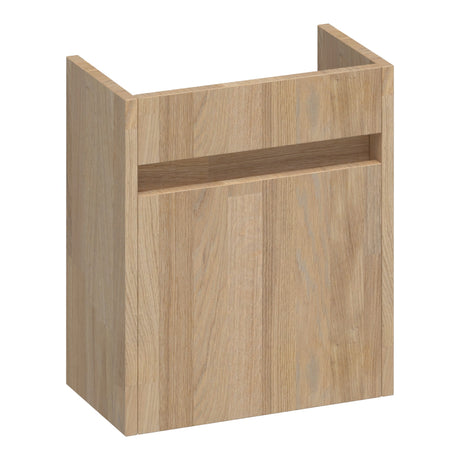 BRAUER Adore fonteinkast 40 met 1 deur greeploos linksdraaiend vingerlas eiken grijs FO-AR40LVEG