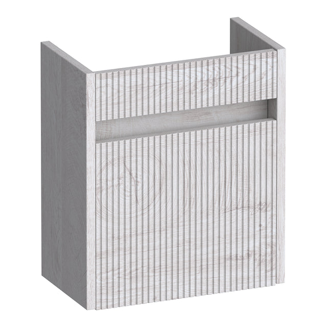 BRAUER Adore Wavy fonteinkast 40 met 1 deur greeploos linksdraaiend Forest Seashell FO-ARW40LFS