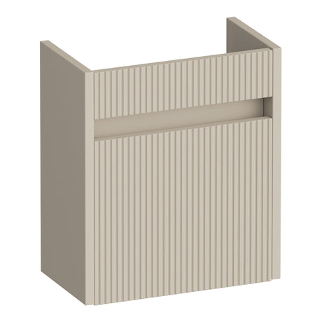 BRAUER Adore Wavy fonteinkast 40 met 1 deur greeploos rechtsdraaiend mat beige FO-ARW40RMB