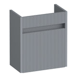BRAUER Adore Wavy fonteinkast 40 met 1 deur greeploos rechtsdraaiend mat grijs FO-ARW40RMG