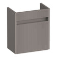 BRAUER Adore Wavy fonteinkast 40 met 1 deur greeploos rechtsdraaiend mat taupe FO-ARW40RMT