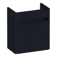BRAUER Adore Wavy fonteinkast 40 met 1 deur greeploos rechtsdraaiend mat zwart FO-ARW40RMZ