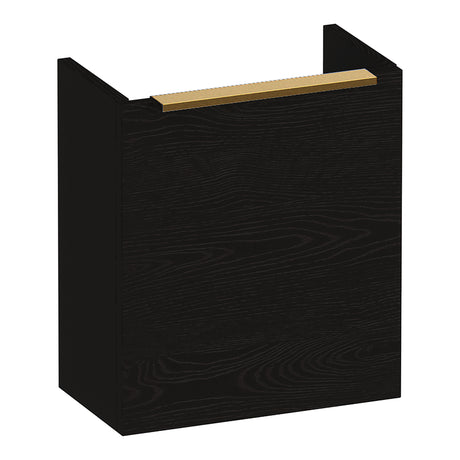 BRAUER Elevate fonteinkast 40 excl. opleggreep met 1 deur rechtsdraaiend Timber Black FO-EL40RTB