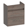 BRAUER Inspire fonteinkast 40 met 1 deur greeploos linksdraaiend lamellen eiken zwart FO-IN40LLEZ