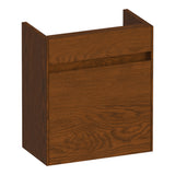 BRAUER Inspire fonteinkast 40 met 1 deur greeploos rechtsdraaiend lamellen eiken bruin FO-IN40RLEB