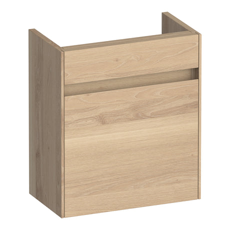 BRAUER Inspire fonteinkast 40 met 1 deur greeploos rechtsdraaiend lamellen eiken naturel FO-IN40RLEN
