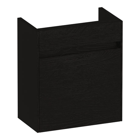 BRAUER Inspire fonteinkast 40 met 1 deur greeploos rechtsdraaiend Timber Black FO-IN40RTB