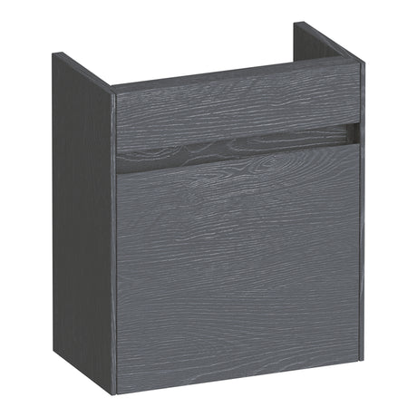 BRAUER Inspire fonteinkast 40 met 1 deur greeploos rechtsdraaiend Timber Grey FO-IN40RTG