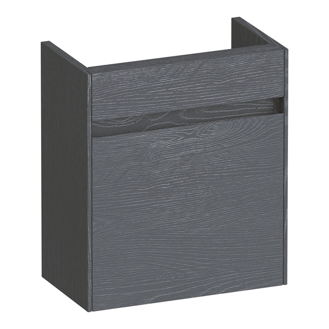 BRAUER Inspire fonteinkast 40 met 1 deur greeploos rechtsdraaiend Timber Grey FO-IN40RTG