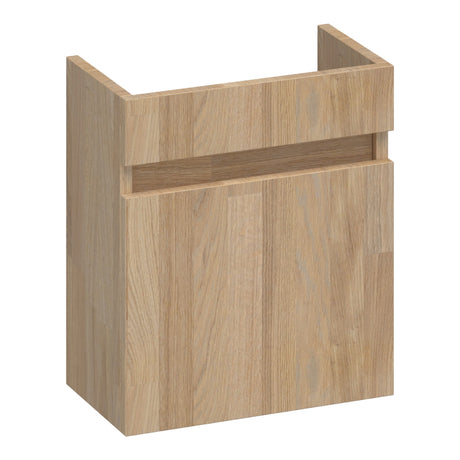 BRAUER Joy fonteinkast 40 met 1 deur greeploos linksdraaiend vingerlas eiken grijs FO-JY40LVEG