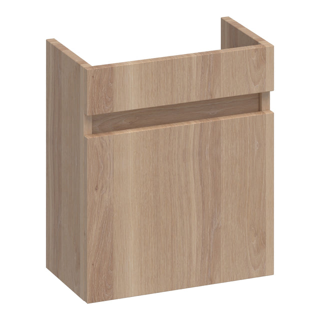 BRAUER Joy fonteinkast 40 met 1 deur greeploos rechtsdraaiend lamellen eiken naturel FO-JY40RLEN
