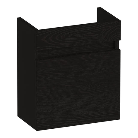 BRAUER Joy fonteinkast 40 met 1 deur greeploos rechtsdraaiend Timber Black FO-JY40RTB