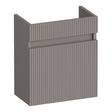 BRAUER Joy Wavy fonteinkast 40 met 1 deur greeploos linksdraaiend mat taupe FO-JYW40LMT